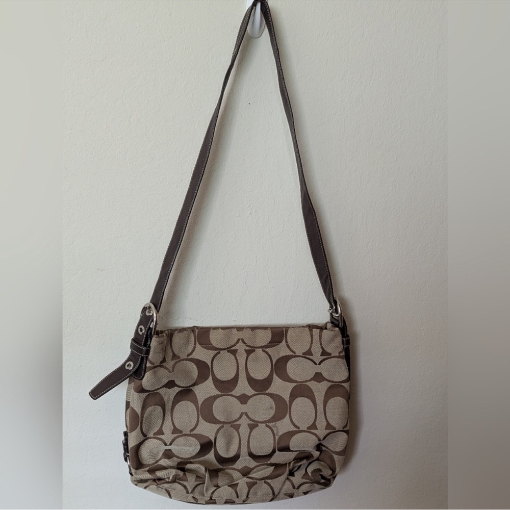 Coach Brown Signature Shoulder Bag